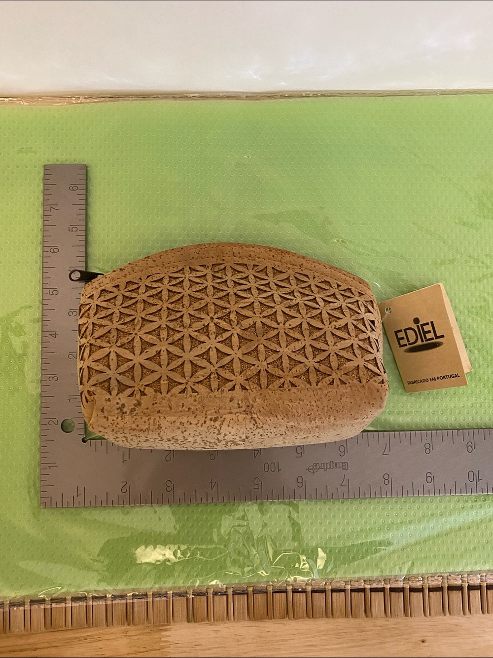 Ediel Cork Cosmetic Pouch in Natural Brown (NWT)